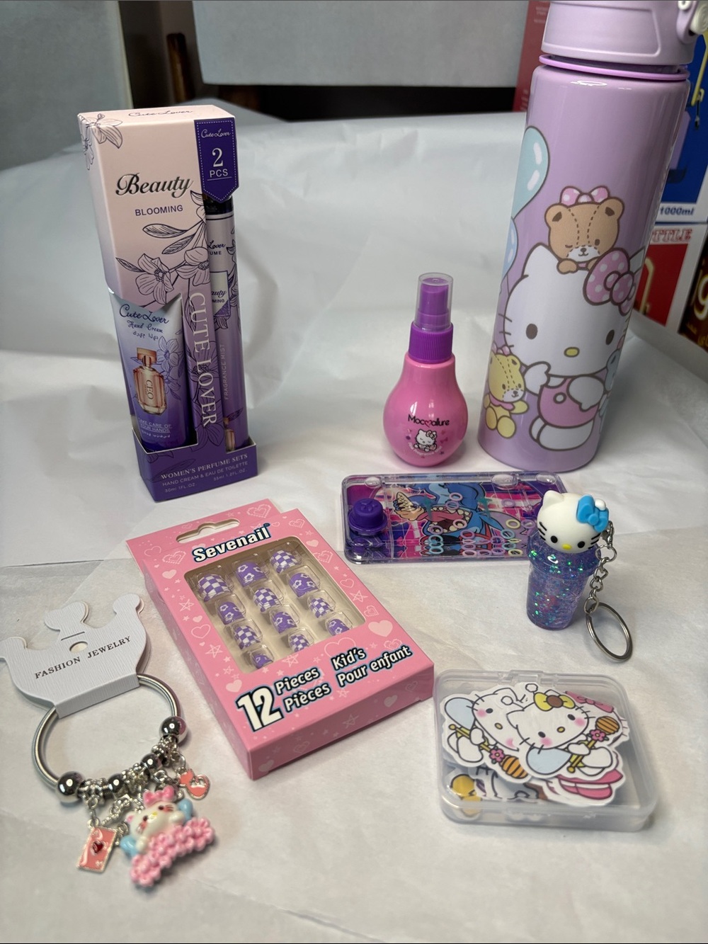 Hello Kitty Pink and Purple Kids Accessory Gift Set